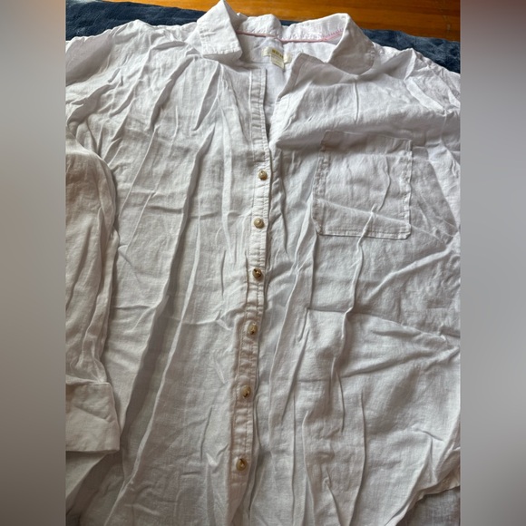 Maeve White Dress Shirt Collar Button Down - Picture 1 of 10